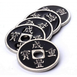 Chinese Coin Black & Silver...