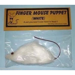Finger Mouse Puppet white (Judy)