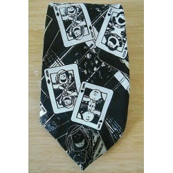Snoopy Black & White Playing Card Neck Tie - Cravate