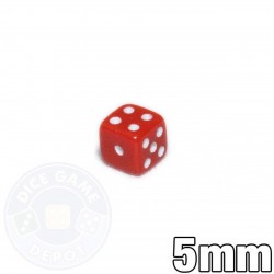 Tiny red Dices - 5mm pack of 2