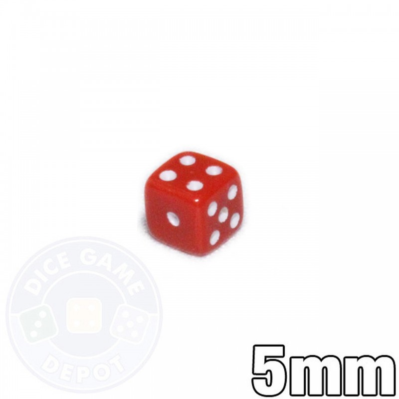Tiny red Dices - 5mm pack of 2 Tiny red Dices - 5mm pack of 2