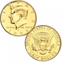 Gold-Plated Kennedy Half